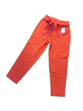 a new day Women's Orange Tie-Waist Cropped Pants